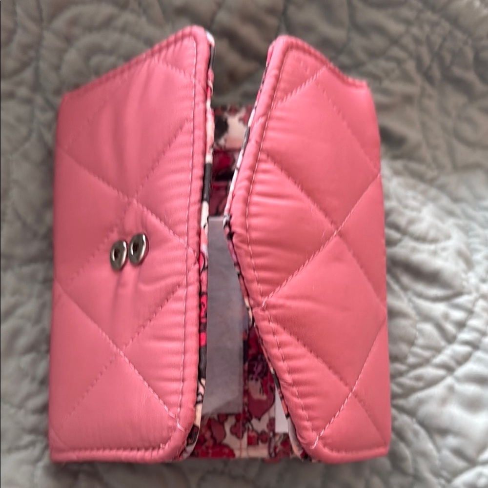Vera Bradley Pink Quilted Key & Card Holder